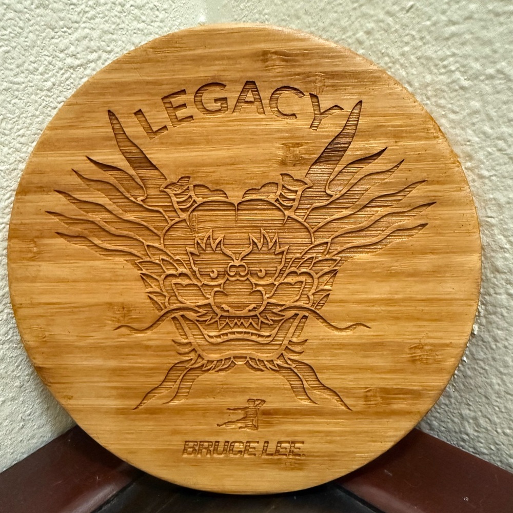 Legacy Bamboo Dragon Wall Plaque in Natural Wood Tones